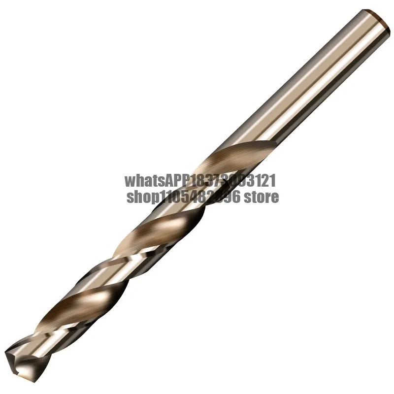 Cobalt-containing twist drill, special drilling for stainless steel plate, drilling ferroalloy high hardness straight shank