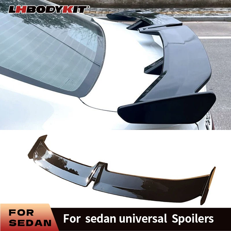 For BMW E90 F10 F30 Audi A4 A5 A6 JDM GT Style Sedans Universal Rear Trunk Spoiler Wing Punch-Free Installation Car Accessories