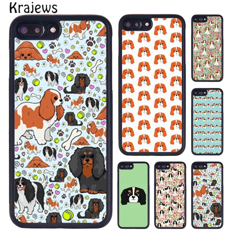 Krajews Cavalier King Charles Spaniel Phone Case For iPhone 16 15 14 XR XS 11 12 mini 13 Pro MAX Plus cover coque