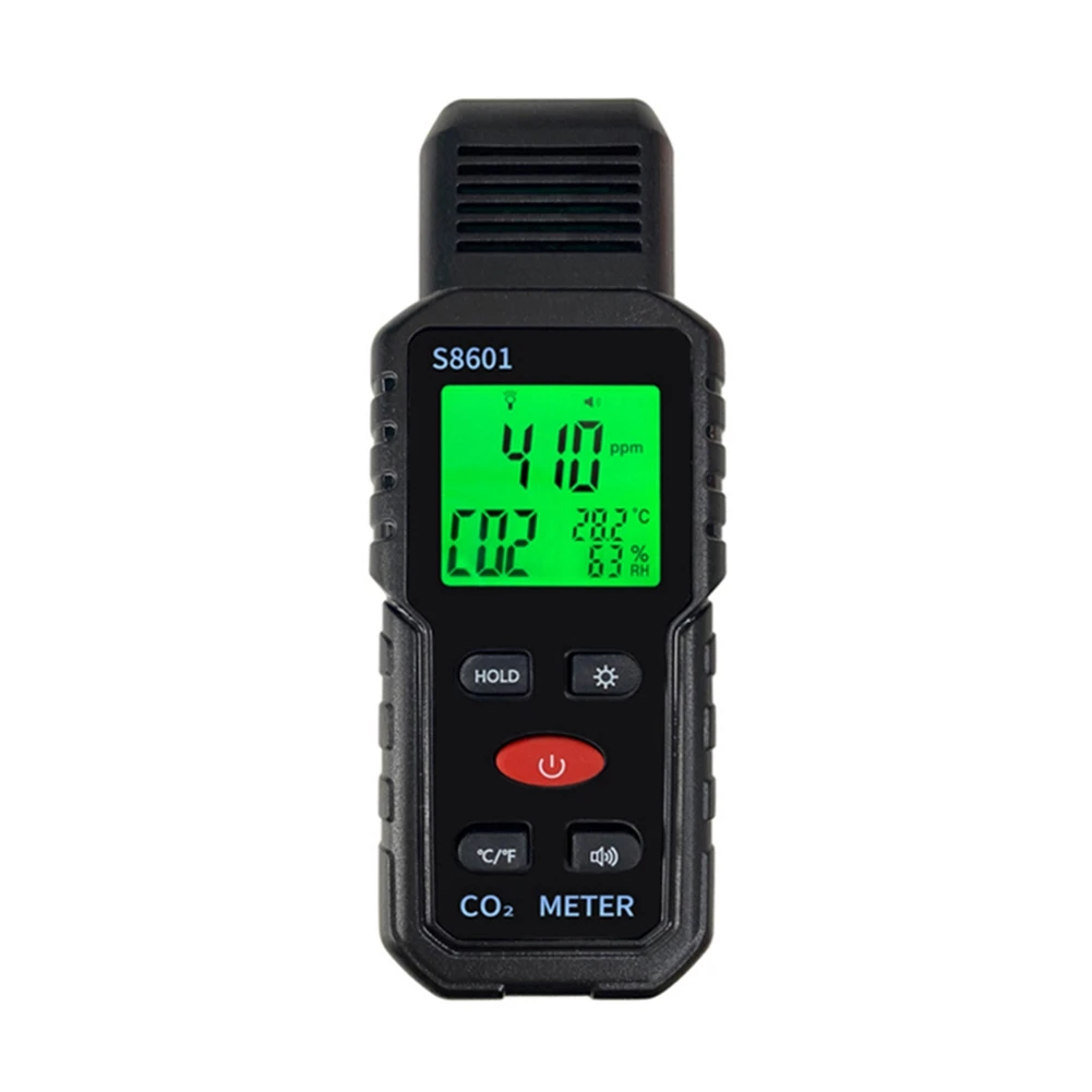 3 in 1 CO2 Meter Air Quality Monitor Handheld 5000Ppm CO2 Monitor Measurement Carbon Dioxide ℃/℉ Detector S8601 ZJY