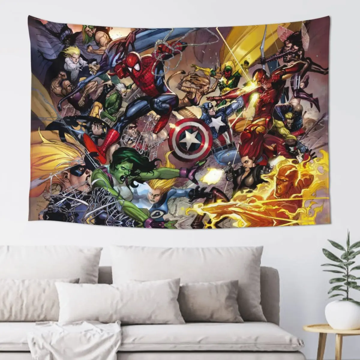 Home MARVEL Super Hero Hanging Background MARVEL Hanging Backdrop Cloth Kids Party Backdrop