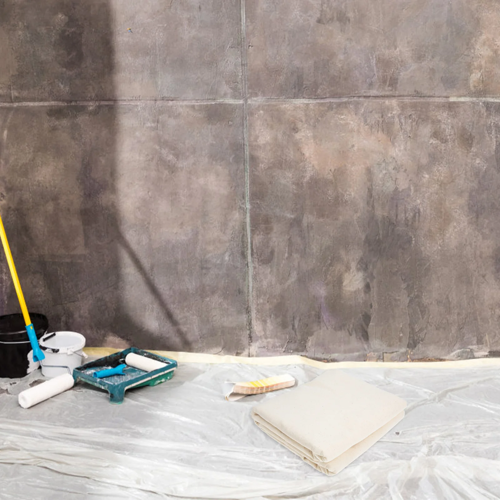 

Heavy-Duty Cotton Drop Cloth Floor Furniture Protector Washable Reusable Paint Cover for Painting Renovation DIY Projects