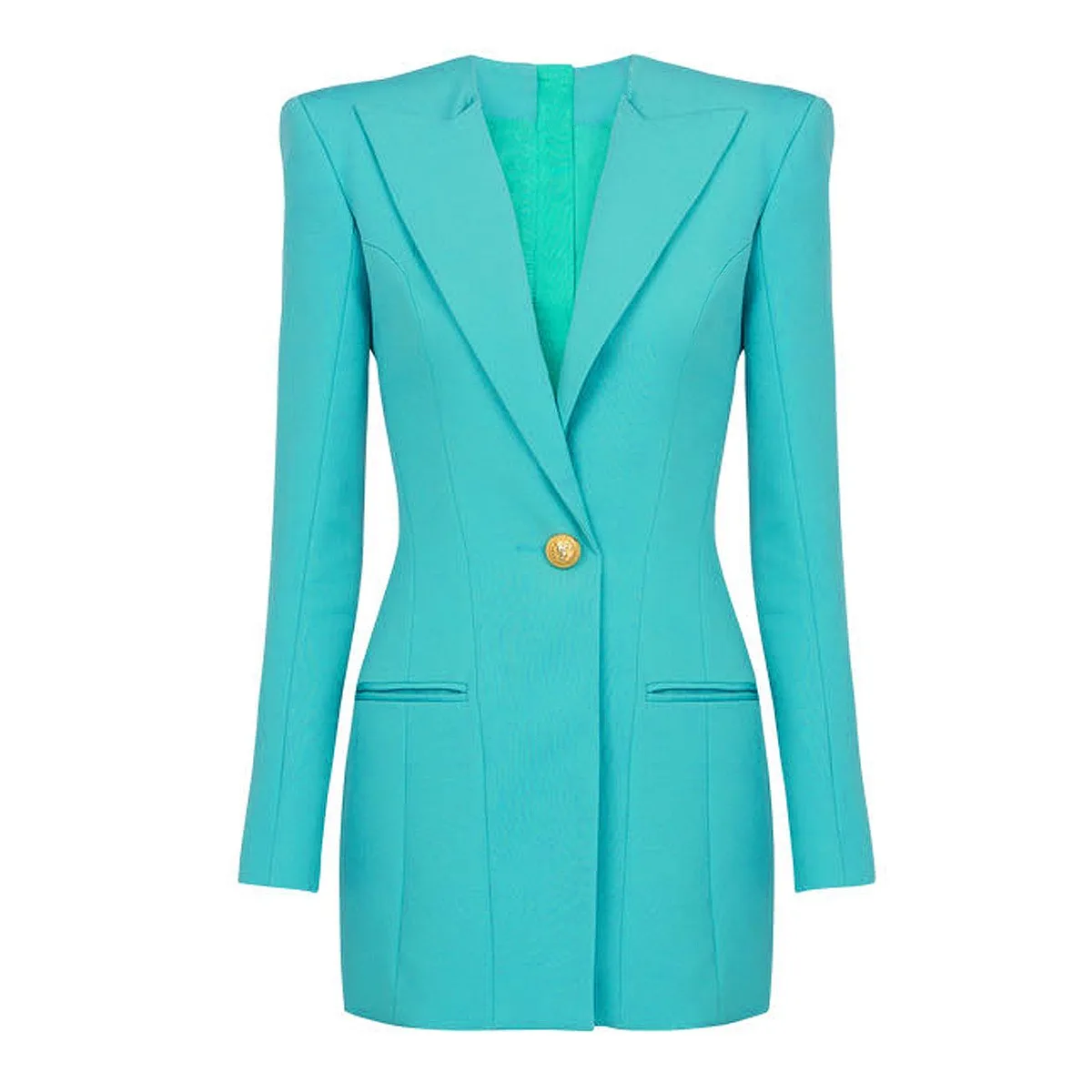 Office Lady Classy Design Blazer Dress 3 Colors Notched Collar Mini Length Bodycon Women Clothing