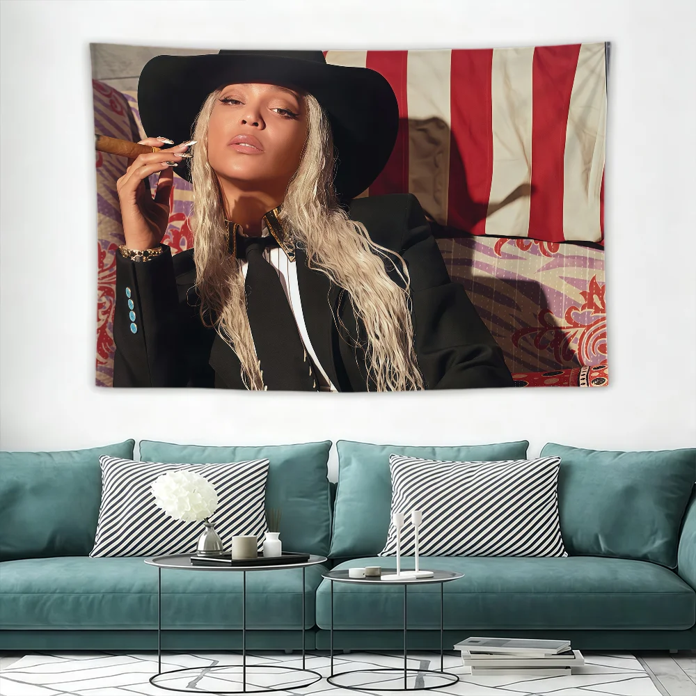 Singer Beyonce Cowboy Carter Flag Party Club Outdoor Interior Wall Decoration Banner Fans Gift Print Decor Flag