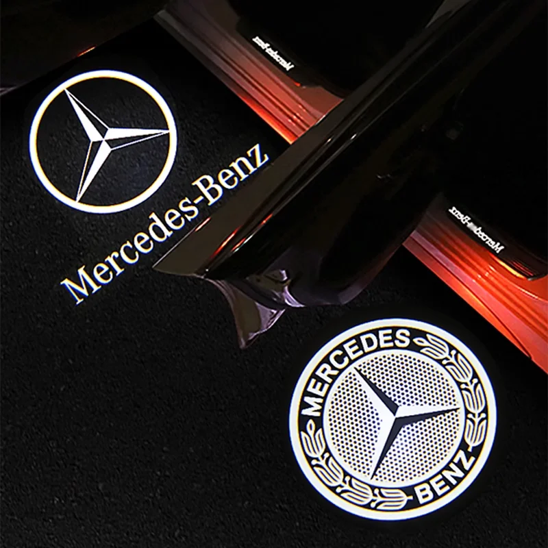 

2/4Pcs Led Car Door Welcome Light Logo Projector For Mercedes Benz W212 W205 AMG ML W166 W176 W177 W213 W246 GLB GLC GLA GLS GLE