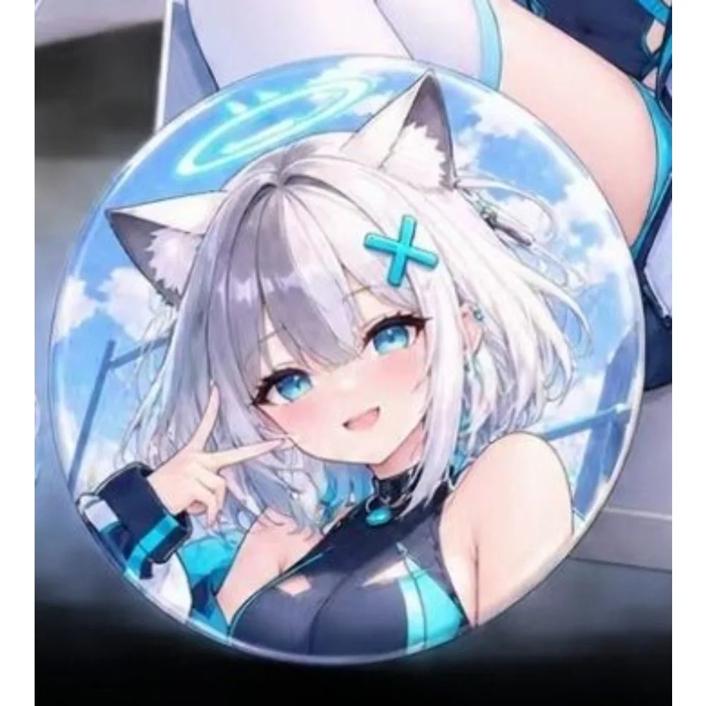Game Blue Archive Shiroko Peripheral Acrylic Stand Desktop Holder Display Badge Brooch Pin Ornament Keychain Postcard Figurine