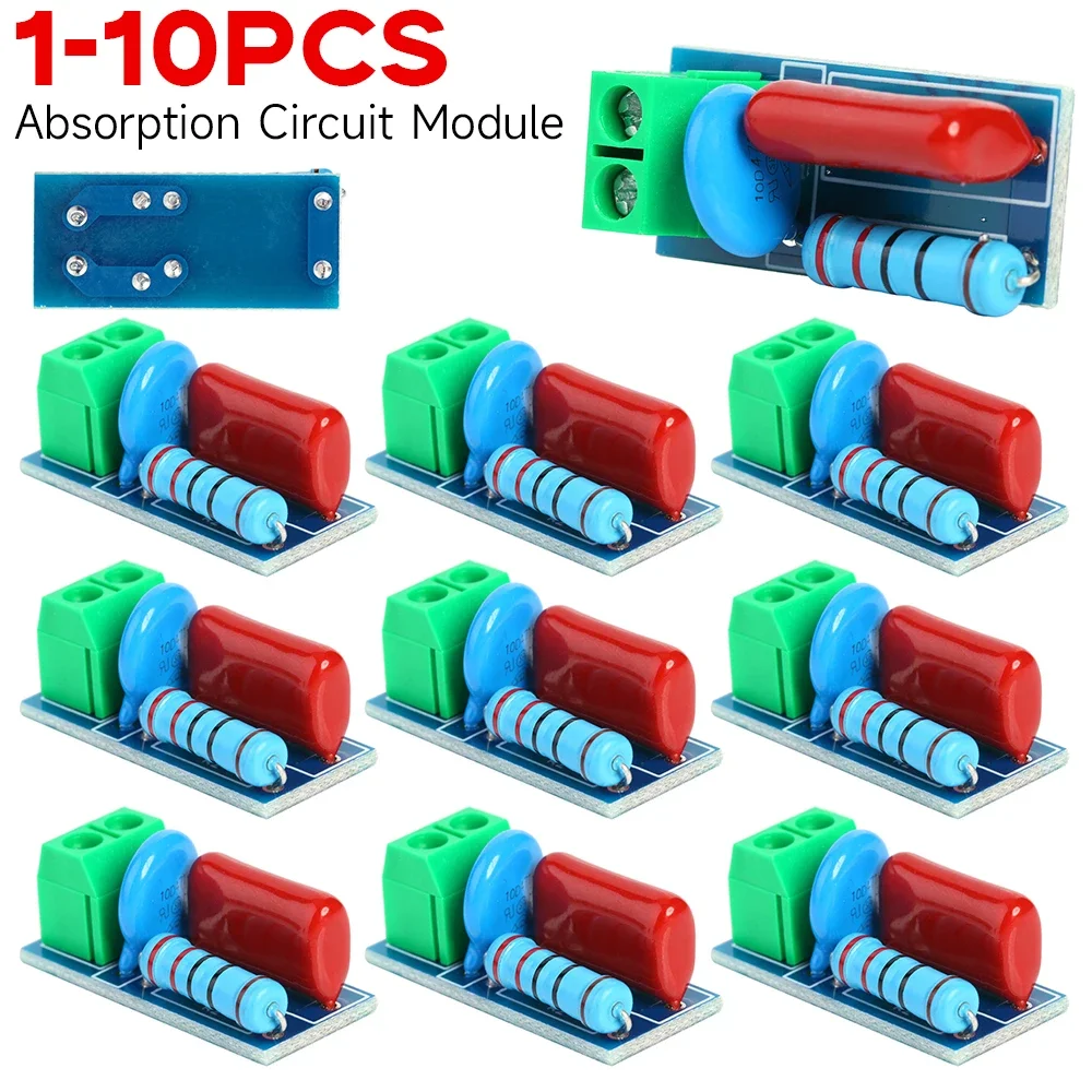 10pcs/5/1pcs RC Absorption/Snubber Circuit Module Relay Contact Protection Resistance Surge Circuit Anti-interference Module