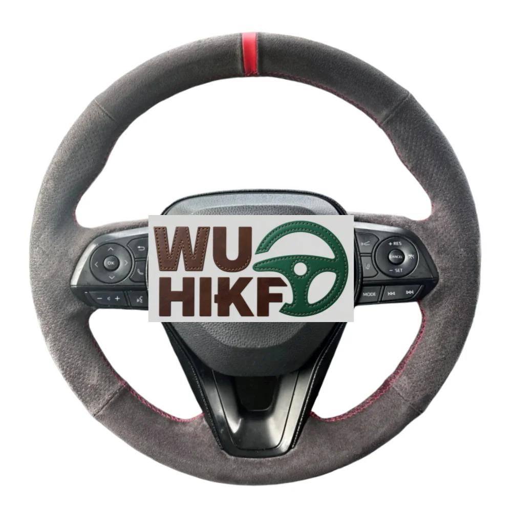 

Hand Sewing Suede Car Steering Wheel Cover For Toyota Avalon Camry Crown Corolla 2018-2020 RAV4 Customized Steering Wrap