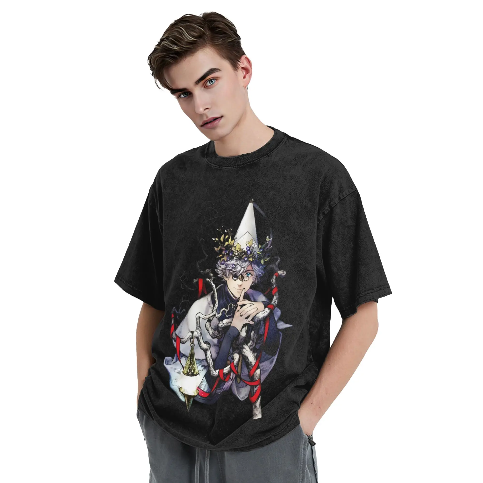 Qifrey Witch Hat Atelier Anime Washed T Shirt Streetwear  Novelty T-Shirt  Tee Shirt Men Women Short Sleeve Oversize Summer