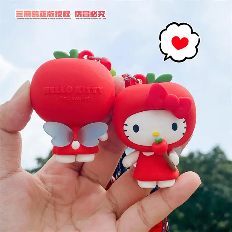 

Периферийный рюкзак с рисунком аниме, кулон, силиконовый брелок «Hello Kitty Sanrio», креативная серия Apple, подарок на день рождения для девочек