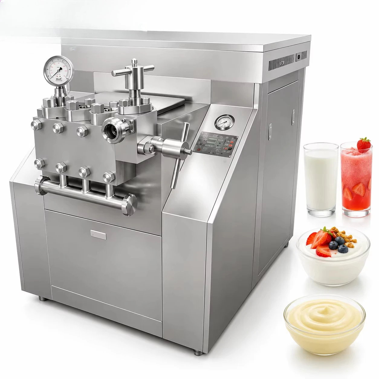 Milk Cream Plant Beverage Liquid Emulsifying Mixing High Pressure Homogenizer Processing Machine
