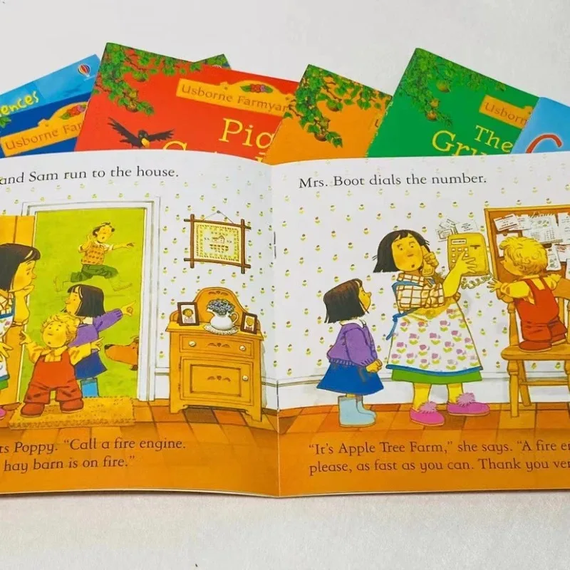 20 książek/zestaw 15x15cm dla dzieci Usborne książki obrazkowe dla dzieci Baby Famous Story English książka dla dzieci Educativo Infantil