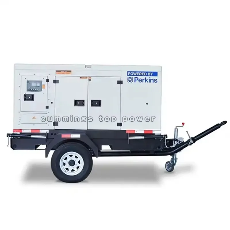 60hz Three Phase 30kw Soundproof Trailer Type Generator with Engine