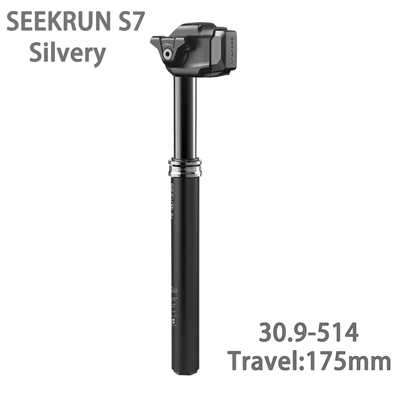 SEEKRUN S7 Fahrrad Kabellose Sattelstütze mit Bluetooth-Fernbedienung, 30,9/31,6mm 100-175mm Elektronische Steuerung MTB Rennrad Sattelstütze