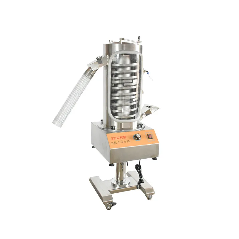 Top-spinning sieve machine,   burr polishing machine