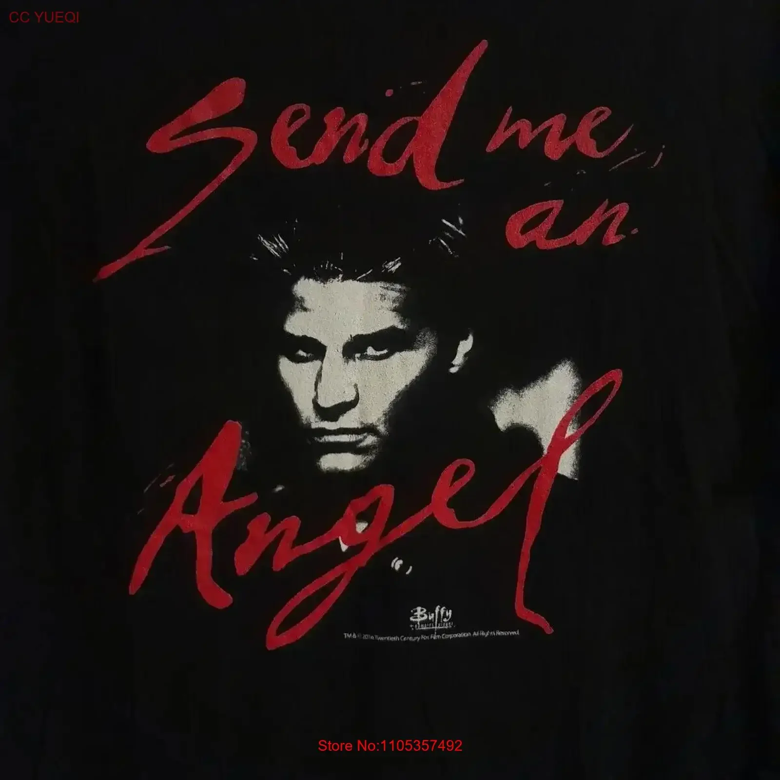 Buffy the Vampire Slayer Horror Movie T Shirt SEND ME AN ANGEL size Medium 2016 vintage Washed graphic designer clothes