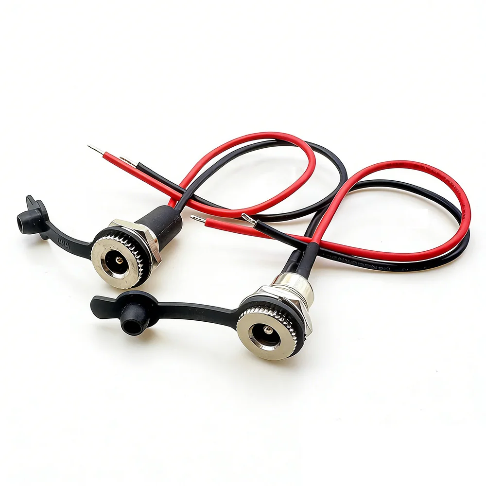 15pcs 5521/5525 High Current IP67 68 Waterproof Charging Iine DC Connector 5.5 * 2.1/5.5 * 2.5 Power Cord Female Socket Adapter