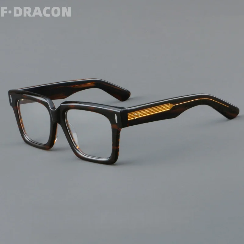 

F.DRACON New Board Eyeglass Frame Retro Square Men's And Women's Eyeglass Frame High-quality Optical Prescription Frame 23050