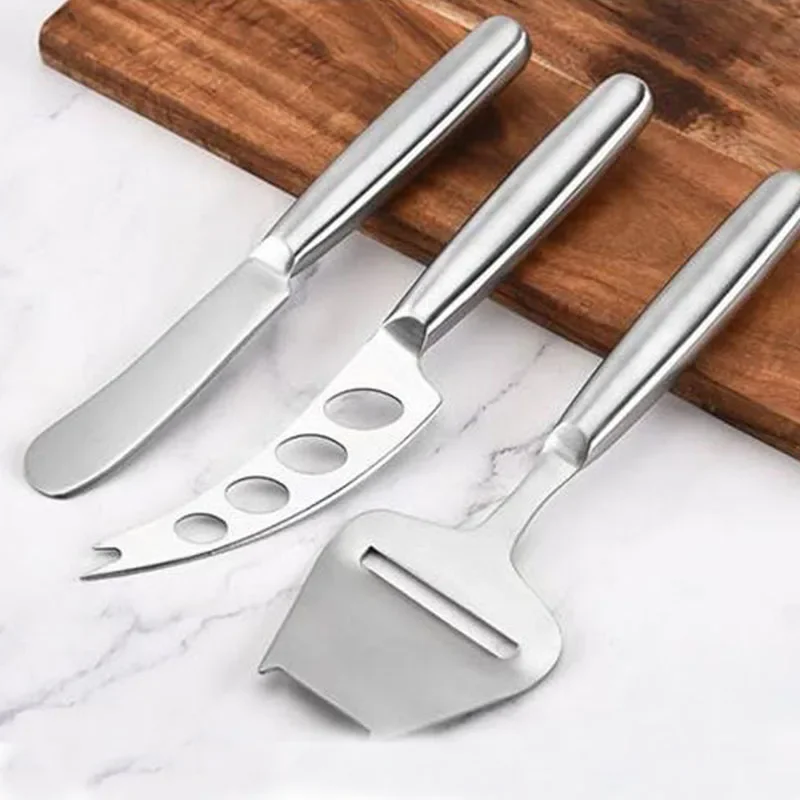 3pcs Bread Butter Spatula Knife Cream Scraper Tools Knives Set Stainless Steel Cheese Cake Cutter