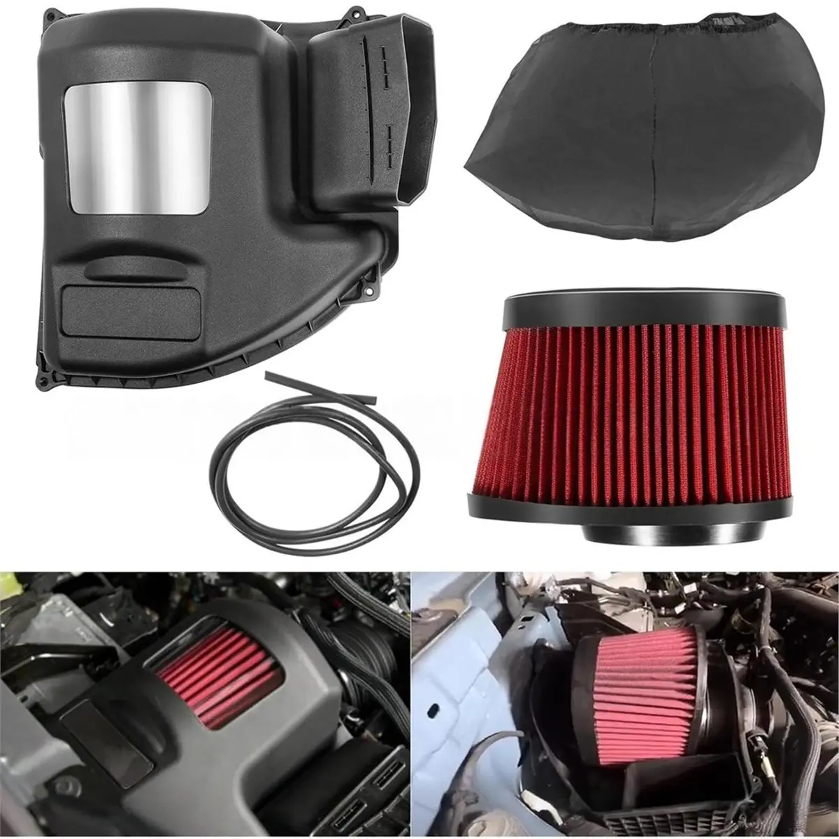 (N21R] TM 422233 Cold Air Kit Cold Air Filter for Air Induction System 2.3L 2.7L Engine 2021-2023, Air Induction