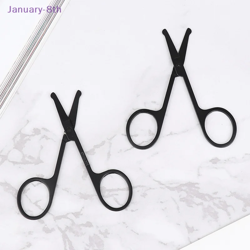 1PC Nose Hair Scissor Stainless Steel Eyebrow Nose Hair Cut Facial Makeup Tool