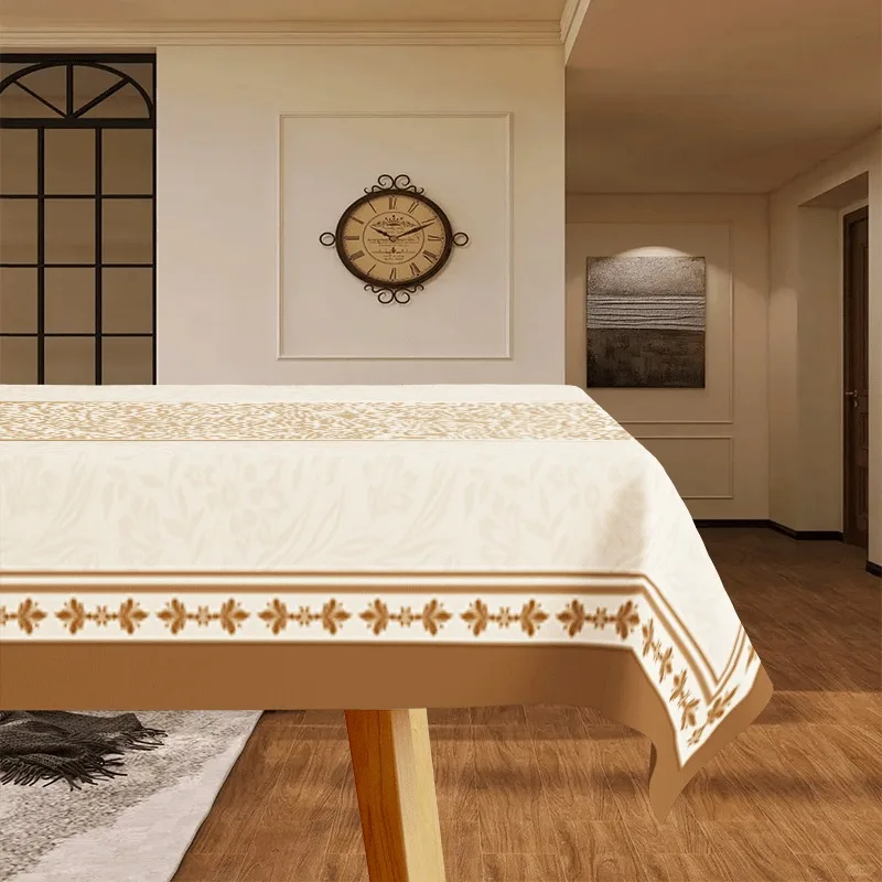 Elegant and retro plant tablecloth with exquisite pattern. Creates a natural atmosphere. A stylish decorative tablecloth.