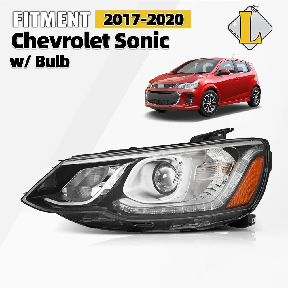 

Галогенная фара с LED DRL и лампой для Chevrolet Sonic 2017-2020, левая (сторона водителя)