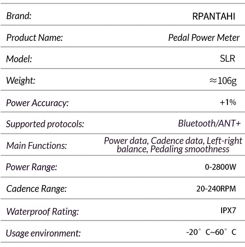 RPANTAHI Rennrad Carbonfaser-Kurbelgarnitur SLR Leistungsmesser Fahrrad-Kettenblattklemme Intelligente Fahrpräzision – Detail 5