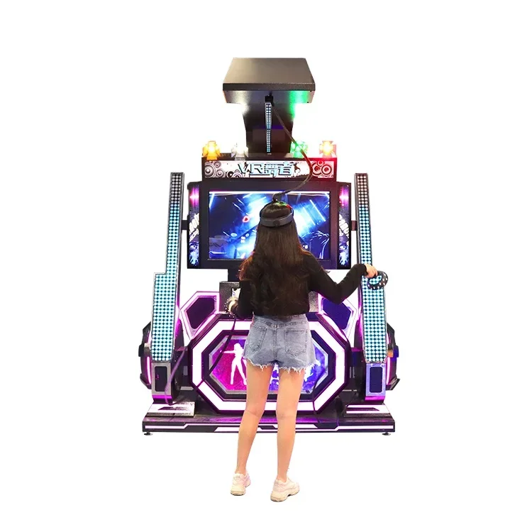 Máquina de dança a fichas Vr dos jogos da arcada, shopping, VR moderno, simulador eletrônico, shopping, simulador 9D