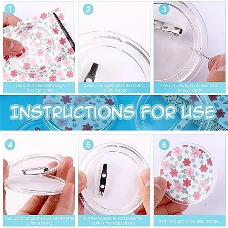 Set Pin Kancing Buat Kancing Anda Sendiri Desain Gambar Lencana Kancing Untuk Kerajinan DIY