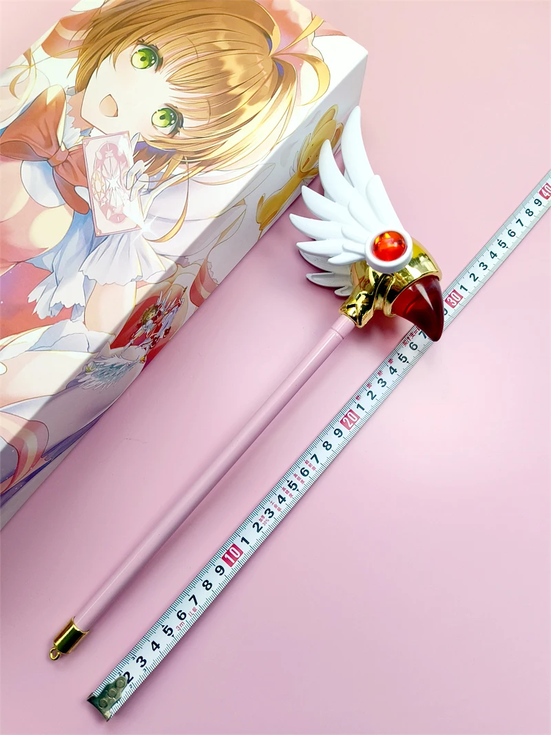 Transformable Metal Extendable Sakura Cosplay Wand Magic Stick Anime Cartoon Role-playing Game Accessory Toy Gift