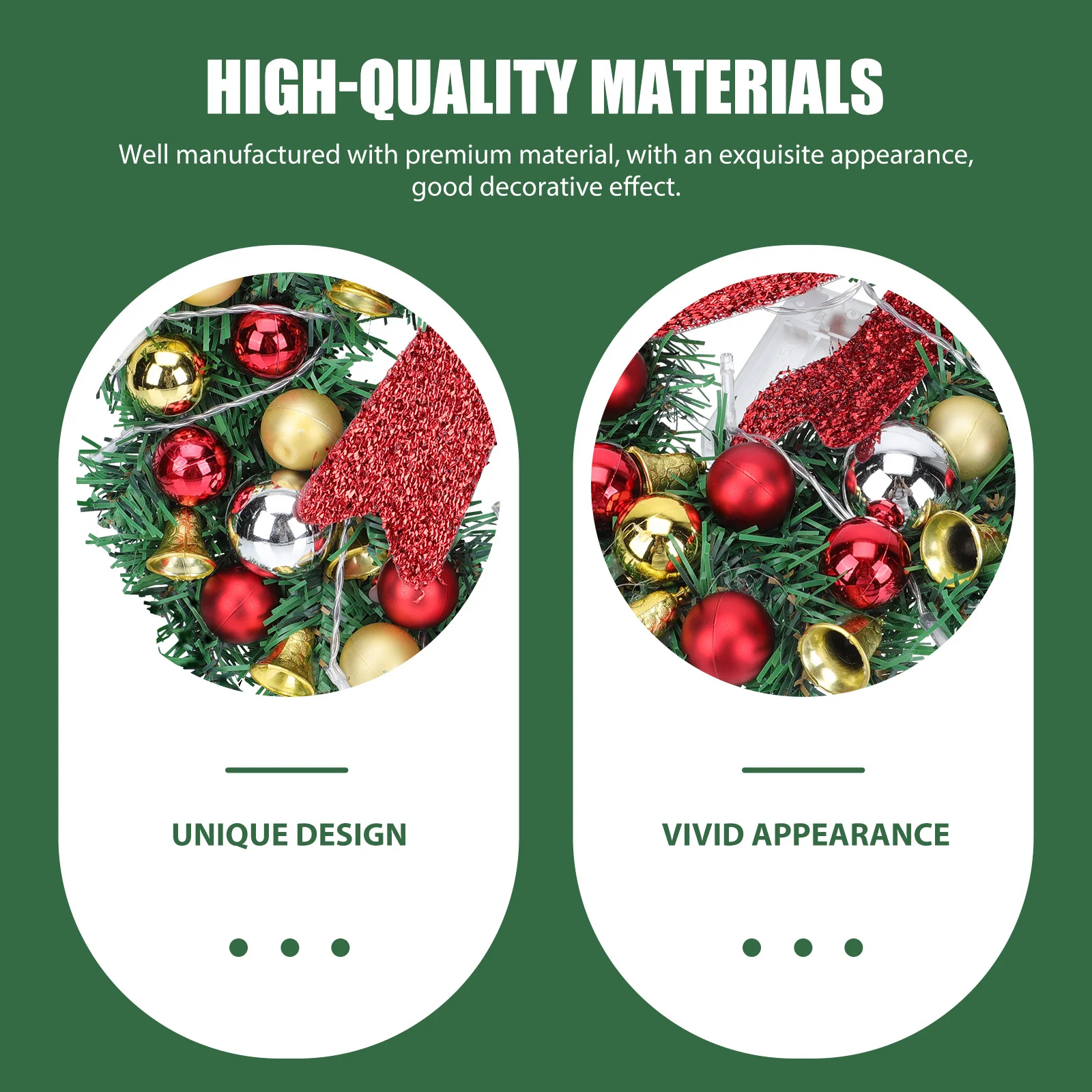 

1pc Red Christmas Wreath Decoration For Wedding Party Christmas Wreath Home Door Wall Xmas Pendant Garland Ornament