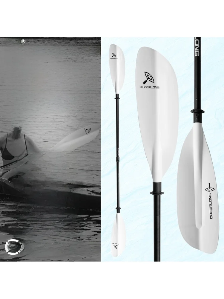 Ultra-Light Four-Section Fiberglass Kayak Paddle Double-Head Removable Backpack Boat Paddle Full Fiberglass White Water