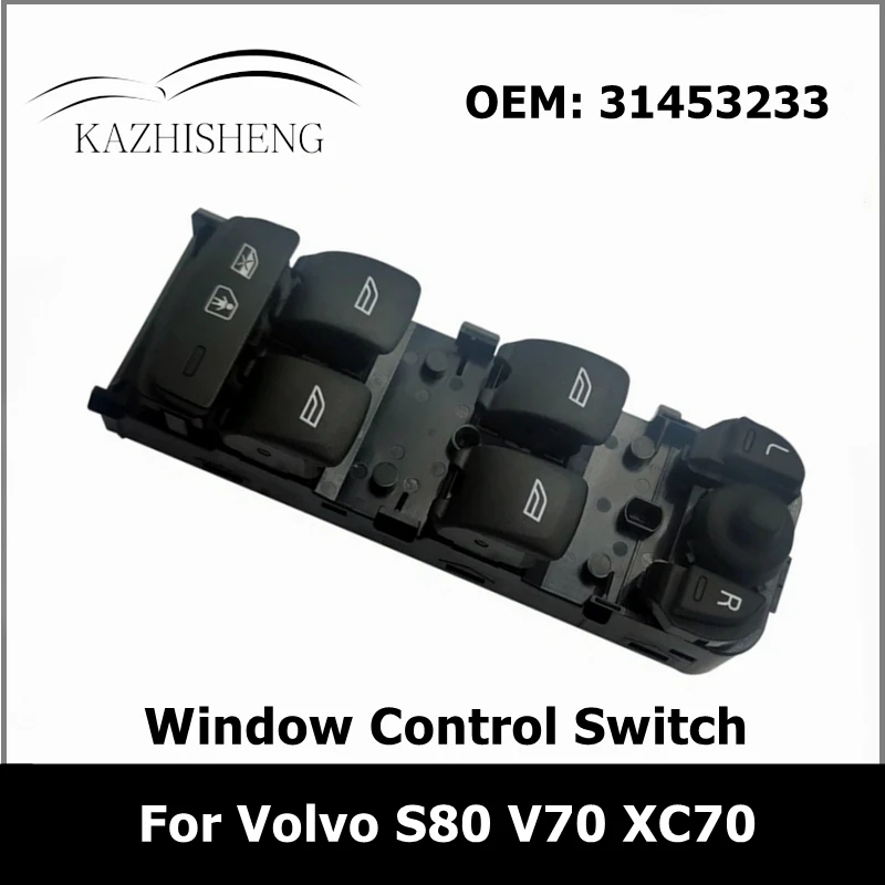 31453233 Car Door Power Window Control Switch for Volvo S80 V70 XC70 Auto Parts