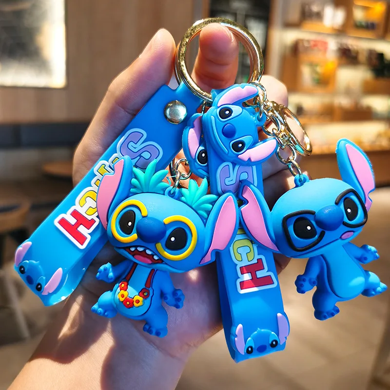

Stitch Keychain Cartoon Cute Doll Machine Student Gift Car Children's Day Keychain Ring Fashion Personalized Gifts Y2k Fashion