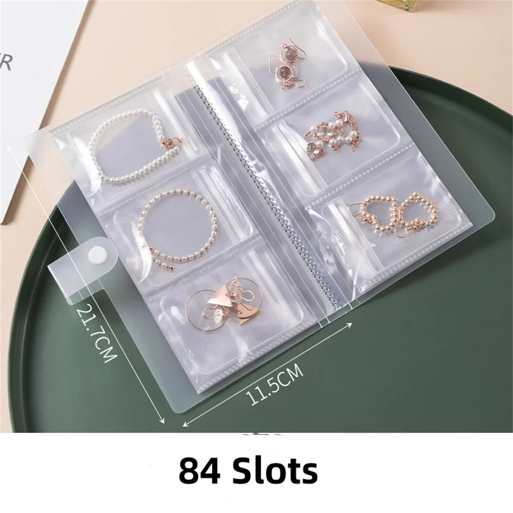 Transparent Jewelry Storage Bag Dustproof Albums Necklace Earring Ring Book Holder Portable Travel Jewelry Organizer Booklet