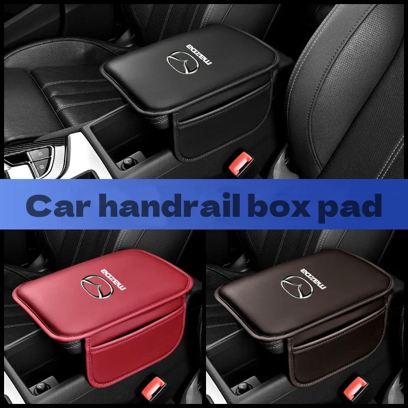 Car Armrest Box Protector Pad Central Console Cushion Cover for Mazda Atenza Demio CX3 CX5 CX7 CX30 MX3 MX5 Speed MPE MS Car
