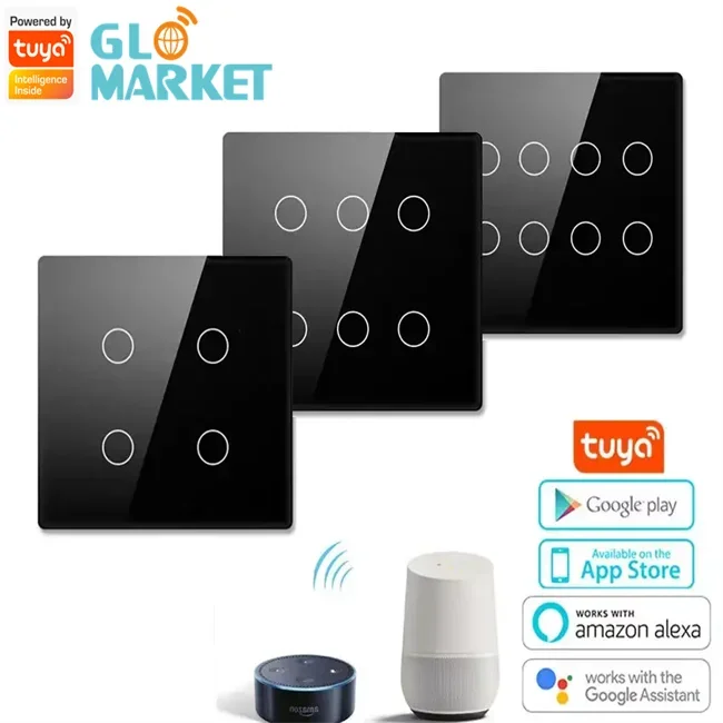 

Smartier Tuya Wi-Fi Бразилия Стандарт 118*124 Smart 4/6/8 Gang Light Работа Alexa Google Home