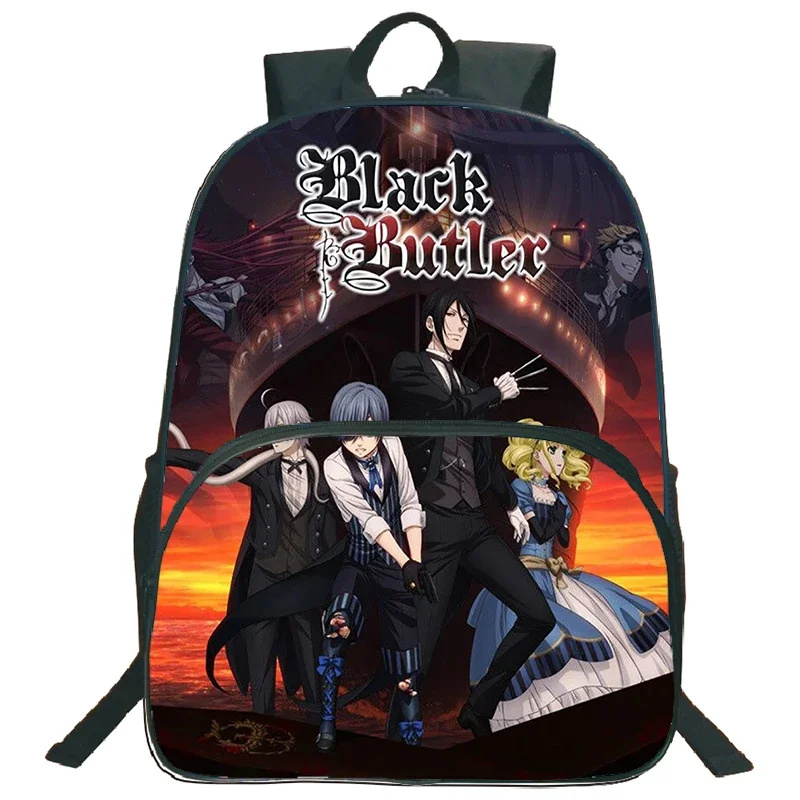 حقيبة ظهر جديدة سوداء مطبوعة للأطفال مقاومة للماء حقائب مدرسية للطلاب للبنين والبنات حقيبة كتب أنيمي للأطفال حقيبة ظهر لتقويم العظام