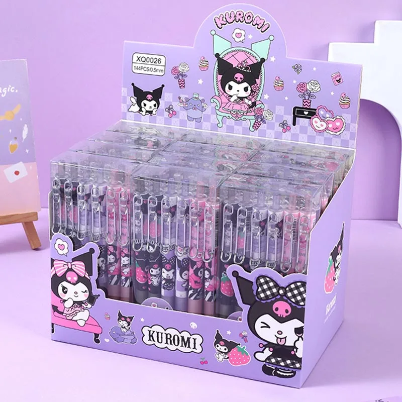 

36pcs/ лот Kawaii Kuromi пресса гель Пен мило Sanrio 0.5 мм чернила подписи ручки рекламные школьные принадлежности офиса