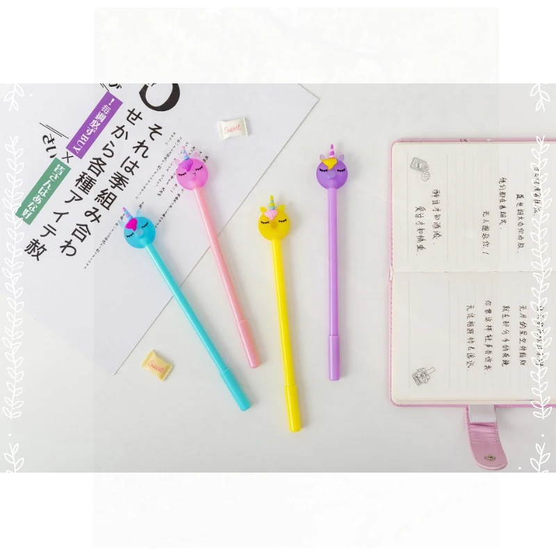 24Pcs Donut Neutral Pens Set Student Creative Cut Cute Writing Supplies