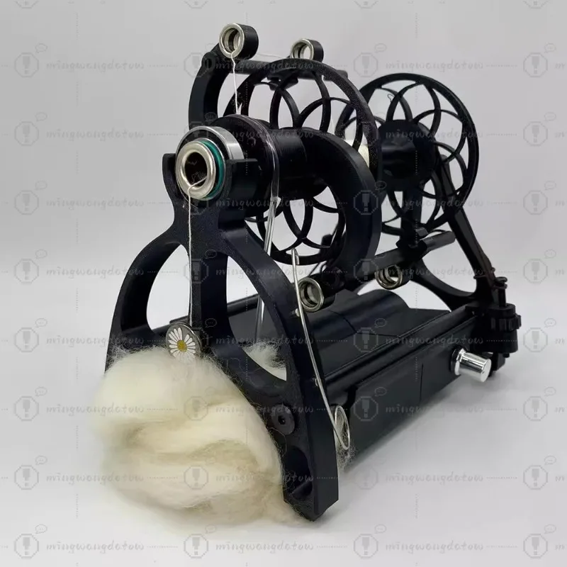 Electric Mini Spinning Wheel for Home Use - Transforms Cat/Dog Fur Into Yarn Adjustable Speed 0-800 RPM
