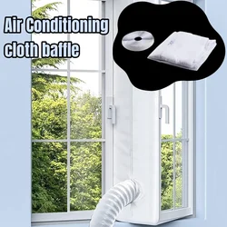 3/4/5M Mobile Air Conditioning Cloth Window Air Lock Seal Cloth Panel Exit Window Sealing Kit with Zipper and Adhesive Quick