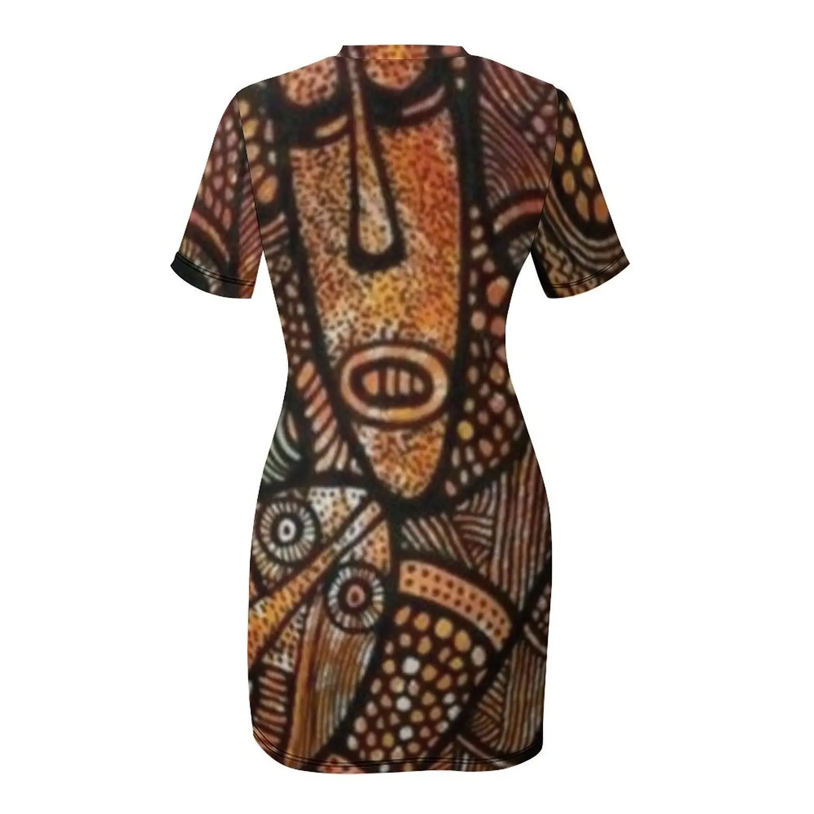 Vestido de manga corta con diseño tribal africano, vestido de noche para mujer, vestidos de verano para mujer 2025