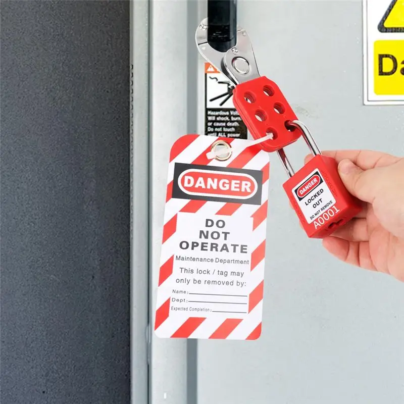 A29F-Lock Out Tag Out Kits Electrical,57 Lockout Tagout Kit With Breaker Hasps Tag Padlock Plug Lockout For OSHA-Loto Kit