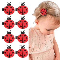 Ncmama-bonito joaninha grampos de cabelo para meninas, hairpin animal dos desenhos animados, presilhas infantis, acessórios para o cabelo, conjunto de 2 partes