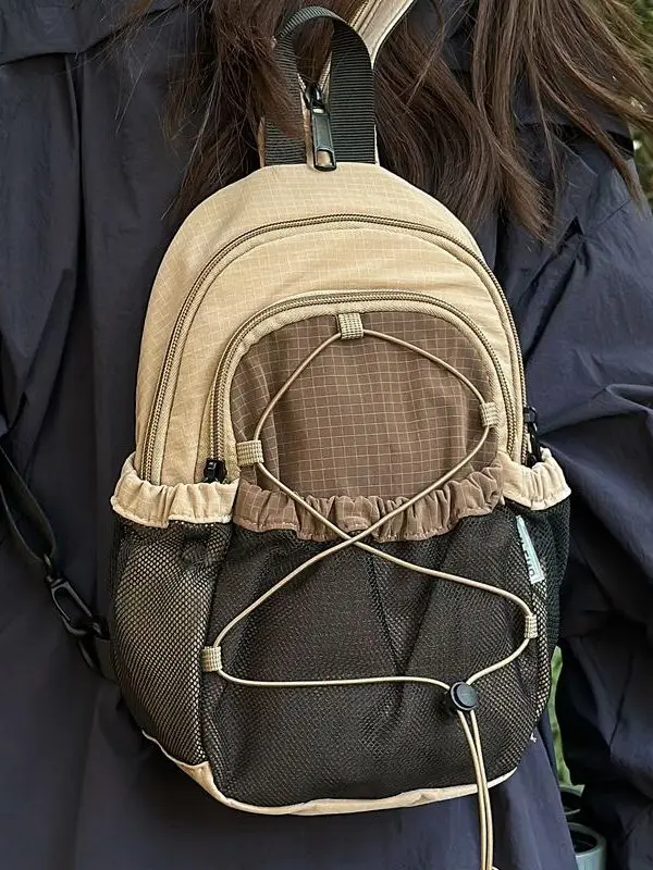 

ex Nylon Sports Bapa Lightweight Commuter Crossbody Bag Casual Sle Dual oulder Strap Foldable Pure Color