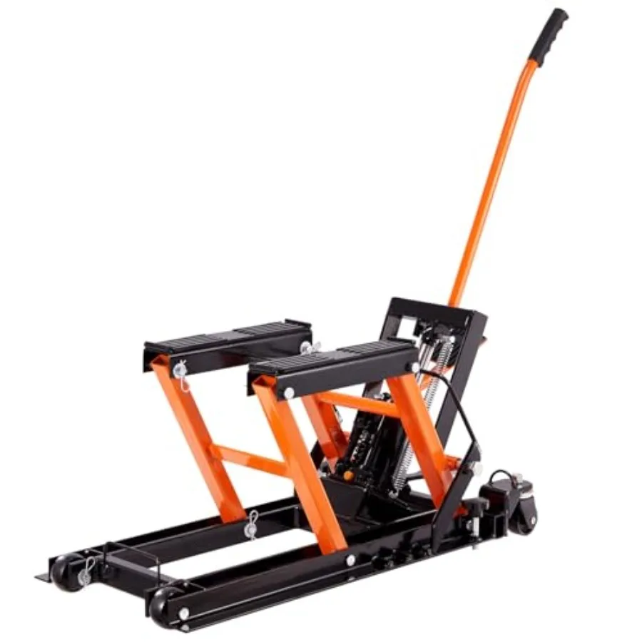 

Heavy-Duty Motorcycle Jack Stand and ATV Scissor Lift for Garage Workshop with 1500LBS Capacity Hydraulic Foot-Operated Hoist 4