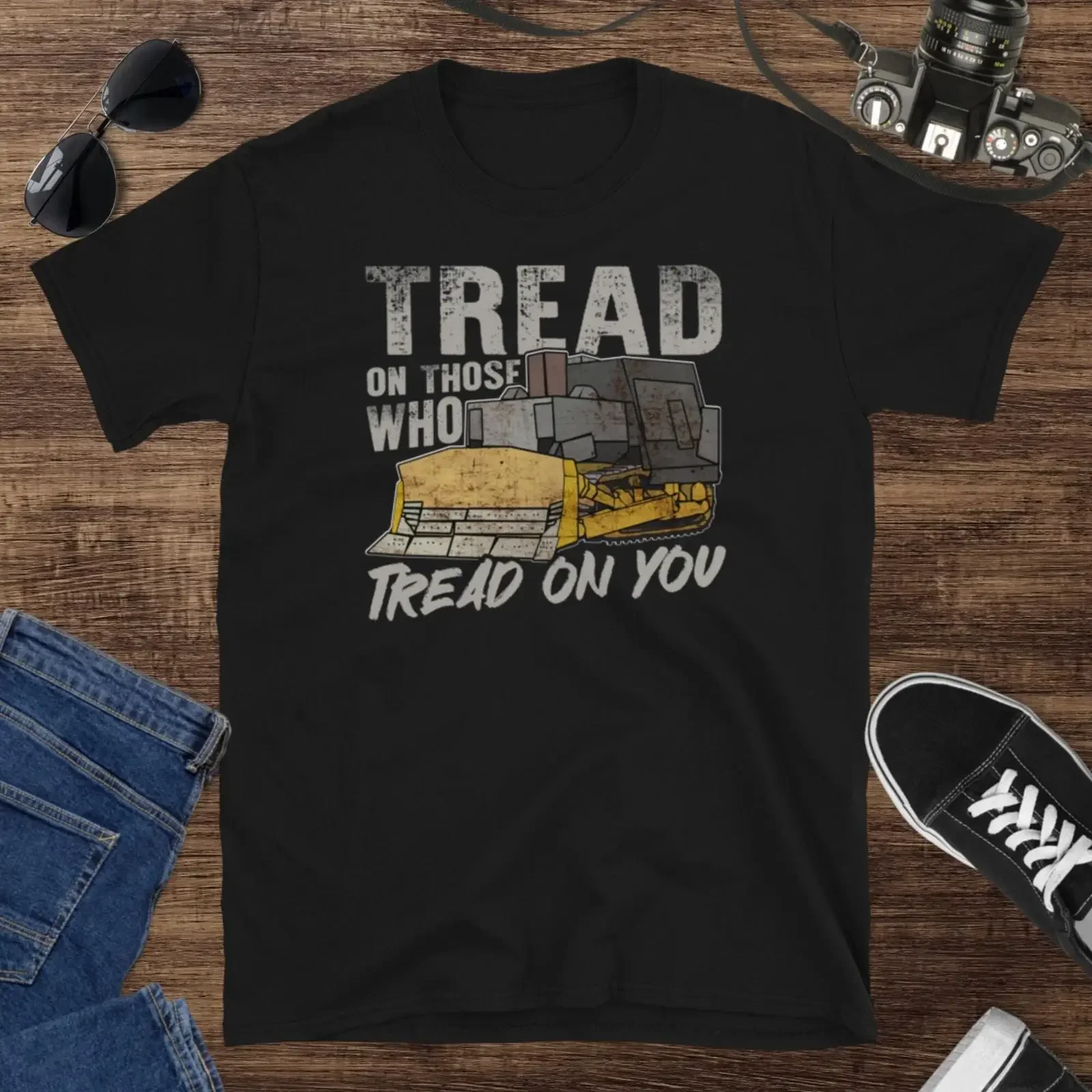 Killdozer T Shirt Tread On Those Who You Legendary Marvin Heemeyer Tribute Bulldozer vintage Washed Breathable Comfortable