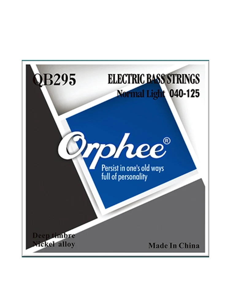 Orphee elektrische basgitaarsnaren, QB-serie, zeer duurzaam, nikkellegering, zeshoekige kern, nanocoating, basgitaarsnaren, gitaaronderdelen.